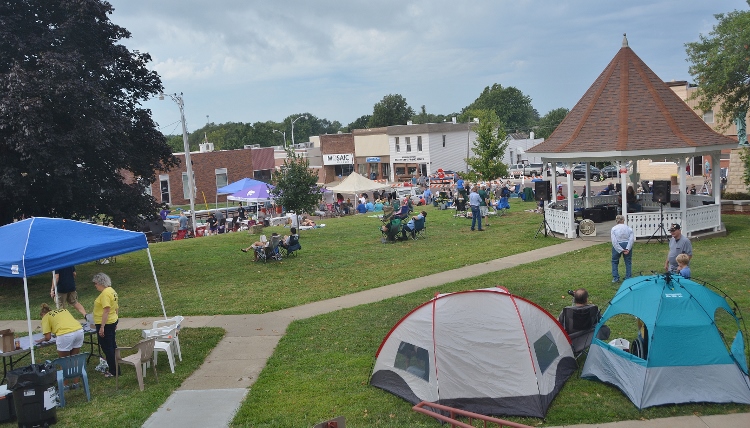 lawn-covered with people